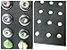 Ladieshow Snap Jewelry PU Leather Display Board for 12mm 18mm 20mm Snap Button(Black)