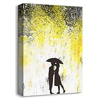 signwin-Canvas Wall Art-Romantic Rainy Day-Canvas Prints Home Artwork Decoration for Living Room,Bedroom - 12x18 inches