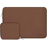 MOSISO Laptop Case 13.3 inch, 13-13.3 inch Laptop Sleeve Bag Compatible with MacBook Air/Pro 13/Pro 14 M5 M4 M3 M2 M1, HP Dell ASUS Lenovo, Neoprene Computer Sleeve Bag with Small Case, Caramel Brown