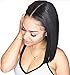 LIAZAHAIR 13x6 Deep Part Short Bob Lace Front Wigs Human Hair Pre Plucked Full End 150% Density Brazilian Straight Bob Wigs With Baby Hair For Women (12 inches, Natural color)