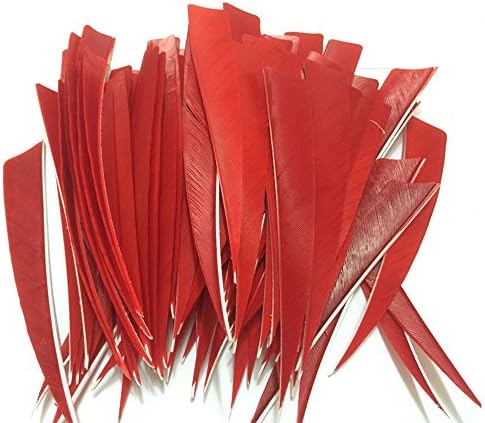 Jiexi Hwyp Archery Fletches 5" turkey Feather Fletching Shield Shape Pack of 100