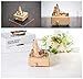 ADM-LC Music Box Wooden (Beech) Featuring Mountain Tunnel with Small Moving Magnetic,Rotate（The music rings and the trains turns automaticall,Rhymes Movement,Plays Music Spirited away By (Train)