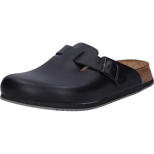 Amazon.com | Birkenstock Boston Leather Black Unisex Clogs