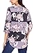 Asvivid Womens Three Quarter Sleeve Ladies Baseball Shirt Floral Print Blouse Tops XXL Brown