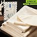 (3 Pack) Car Natural Chamois Cleaning Cloth,Absorber Towel for Car Chamois Drying Towe RIVERLAKE Genuine Deerskin Leather Auto Car Wash Drying Towel,Super Absorbent,3 Available Sizes. (L/M/S 3IN1)