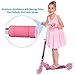 Pink Scooters Folding Portable Aluminum Kick Scooter with Light Up Wheels for Girls Kids Toddlers, Ages 3-12(Pink)