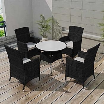 Tidyard Modern 10 Person Outdoor Dining Set 27 Pieces Furniture Set Tempered Glass Table Black Poly Rattan For Garden Patio Antnoordende Nl