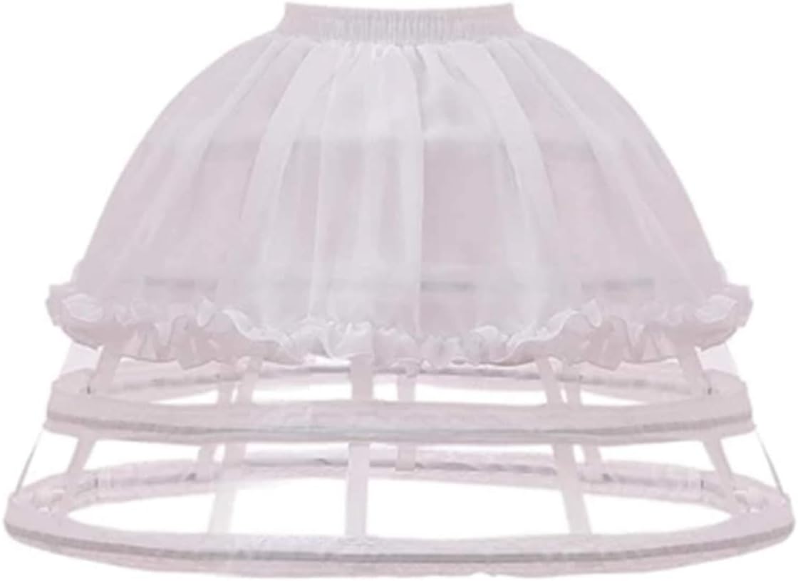 Womens Cage Hoop Skirt Petticoat Lolita Dress Pannier Chiffon Hoops Bustle Cage Crinoline