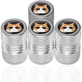 Cute Cat Paw Tire Valve Stems Cap, Tire Valve Cap Cover, Air Caps Part Car Accessories for Car Truck Motorcycle SUV Bike Car Decor with O Rubber Ring Dust-Proof Gift for Women Men, 4 Pack (Silver)