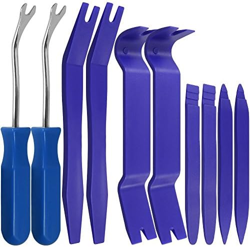 Miaostar 10 Pack Auto Trim Removal Tools Kit, Car Door Clip Panel Dash Audio Video Dashboard Dismantle Kits Installer Fastener Remover Pry Tool