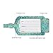 FINTIE 2 Pack Luggage Tags, Leather Name ID Labels with Privacy Cover for Travel Bag Suitcase, Theme - Shades of Blue