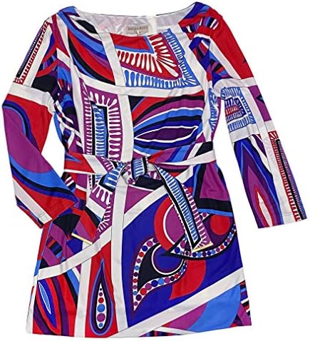 チュニックワンピース ベルト付 青 赤 白 42 Emilio Pucci 並行輸入品