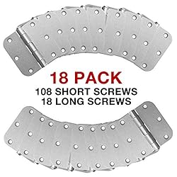 18 Pack Satin Chrome Door Hinges 3 1/2 Interior