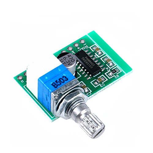 Super Mini PAM8403 DC 5V 2 Channel USB Digital Audio Amplifier Board Module 2 3W Volume Control with Potentionmeter Switch Pack of 2