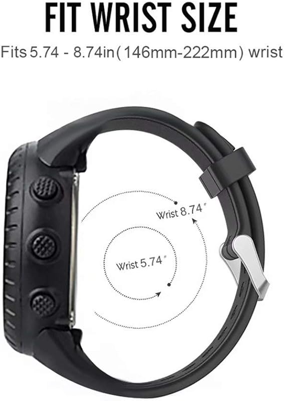 T-BLUER Watch Band Compatible for Suunto Core Correa,Accesorio de Pulsera de Correa de Repuesto de Silicona y Funda Protectora de Cubierta Completa ...