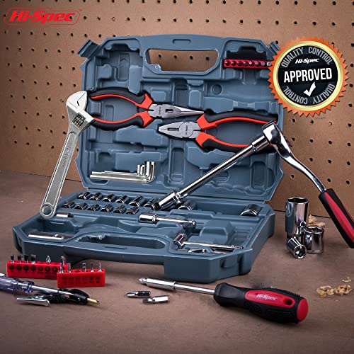 HiSpec Tools 67Pc Metric Auto Mechanic Tool Set, Motorcycle & Car Tool