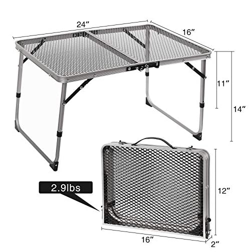 folding grilling table