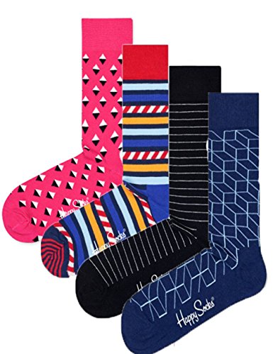 Happy Socks Men’s Combed Cotton Socks, Pack of 4 (Occasions, 10-13)