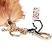 URSFUR Canadian Red Fox Tail Fur Key Chain Tassel Bag Charm Pendant Keychain