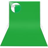 JINSUI Green Screen Backdrop, Large Background Fabric 10x20 ft | Thick Polyester Greenscreen Cloth Curtain, for Photography, Photoshoot, Studio Video, Streaming, Gaming, Zoom, Double-Sided