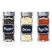 Set of 12 Square Glass Spice Jars with Shaker Tops, Chalkboard Labels & Pen, and Airtight Silver Metal Lids, Reusable Spice Containers w/4 Ounce Capacity for Organic Spices and Seasoning