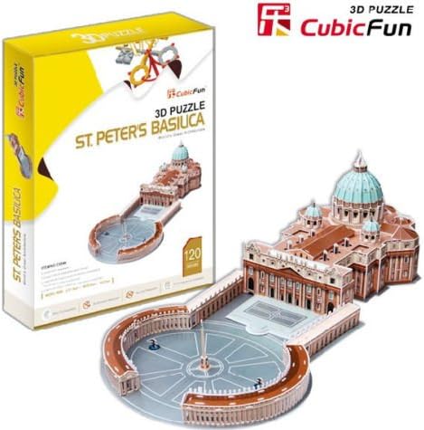 Lovely Kids 3D puzzle toy CubicFun paper model birthday gift St.peter's Basilica MC092H 1pc