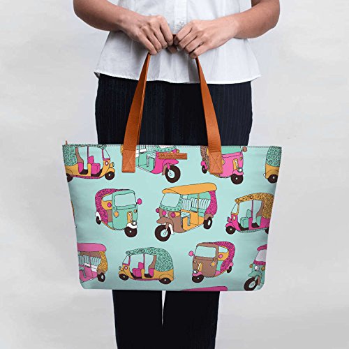 dailyobjects funky rickshaw fatty tote bag-multicolour