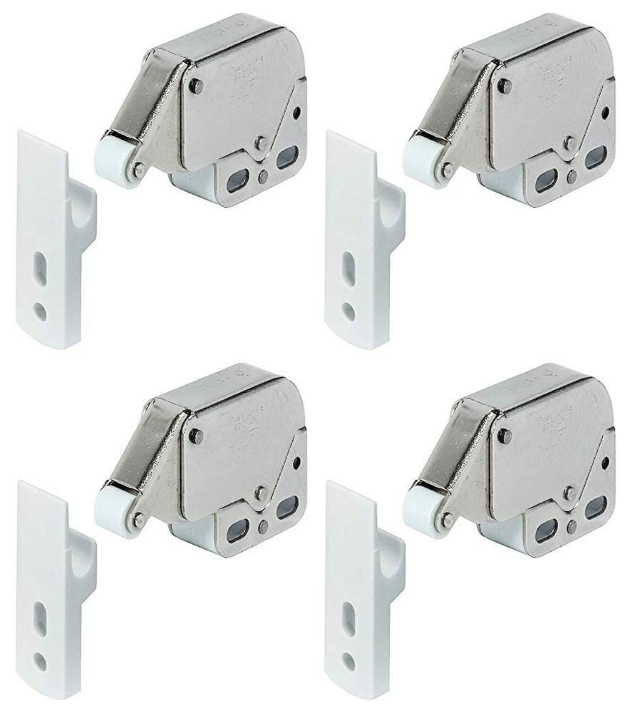 x4 Mini Touch Catch Latch Cabinets Caravan Motorhome Cupboard Doors