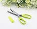 Magikuchen Multi-blade Stainless Steel Herb Scissors with Ergonomic strong Non-Slip Grip Handles, Handly Cleaning Comb and 10 Precision Sharp Blades for easy cutting and mincing satisfaction Green