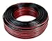 Audiopipe 20 Gauge Speaker Zip Wire (100 Feet) – Primary Bonded Red & Black Speaker Cables - Durable Stranded Speakers Wire for Car Audio, Automotive, Home Theatre and Trailer Harness Wiring