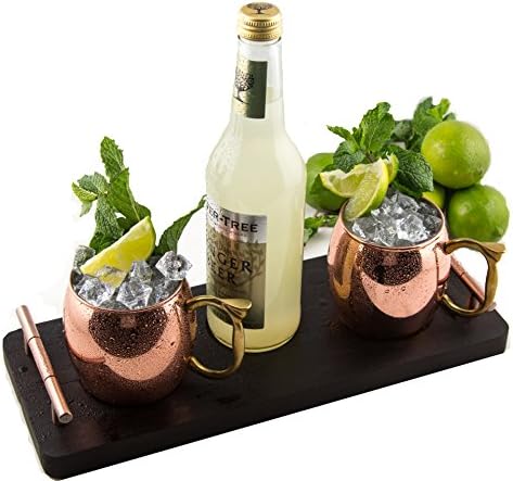 The Mule Runner - Copper Mug Set with Serving Tray (Dark Roasted)