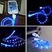 NOVPEAK Sky Blue Visible LED EL Light Micro USB Sync Data Charging Charger Cable