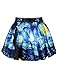 Womens Van Gogh Starry Night Print Stretchy Flared Pleated Casual Mini Skirt Van Gogh Starry Night One Size