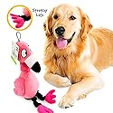 Pet Craft Supply Flamingo Jiggle Giggle Funny Giggling Sound Wiggly Shaking Tug Fetch Soft Chew Plush Dog Toy