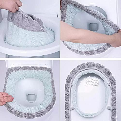 Rongxin Toiletbril Warmer Winter Comfortabele Zachte Verwarmde Wasbare Toilet Seat Mat Badkamer Accessoires Voor Home… - Afbeelding 5