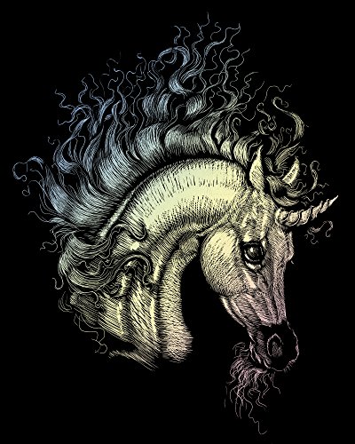 Royal Brush Holographic Foil Engraving Art Kit, 8 by 10-Inch, Arabian Unicorn