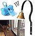 STYDDI Dog Training Bell, Metal Wall Mounted Doggy Doorbell for Potty Training and House Training, Suitable for Puppies or Small Dogs (Black)