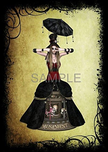 Steampunk Clockwork Vintage Woman gothic A4 poster print