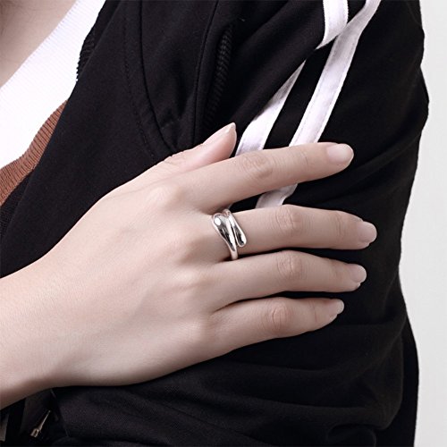 Spiritlele 4 PCS Adjustable Teardrop Jewelry Set Earrings Bracelet Ring Necklace Pack for Women - Thumbnail 5