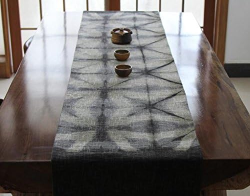 QIZHU0 Table Runners Diamond Plates Handmade Bamboo & Cotton Banner Striped Home Textile Tablecloths Linen Tablecloth