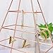 MORIGEM Jewelry Organizer, Pyramid 4 Tier Jewelry Tower, Decorative Jewelry Holder Display with White Tray for Necklaces, Bracelets, Earrings & Rings, Rose Gold