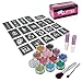 BMC 12pc Party Fun Temporary Fashionable Multi-Color Glitter Shimmer Tattoo Body Art Design Kit with Stencils, Glue and Brushes