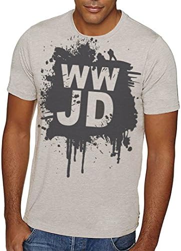 Hellfire Graphics What Would Jesus Do T-Shirt XX-Large Light Grey