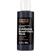 Scotch Porter Daily Exfoliating Beard Wash &amp; Face Cleanser for Men | Travel Friendly - Formulated with Non-Toxic Ingredients, Free of Parabens, Sulfates &amp; Silicones - Vegan - 2.17 oz Bottle