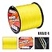 Baikalbass SuperPower Braided Fishing Line 4 Strands Strong Multifilament PE Braid Wire for Saltwater 328Yard/300M 30LB Yellow