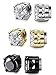 LOYALLOOK 3 Pairs Mens Womens Stainless Steel Non-piercing Magnetic Stud Earrings CZ 6mm