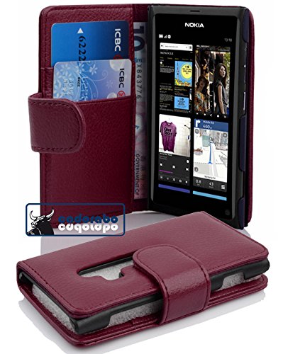 cadorabo Book Case works with Nokia Lumia 800 in PASTEL PURPLE - with Stand Function and Card Slot made of Structured Faux Leather - Wallet Etui Cover Pouch PU Leather Flip โ image 1
