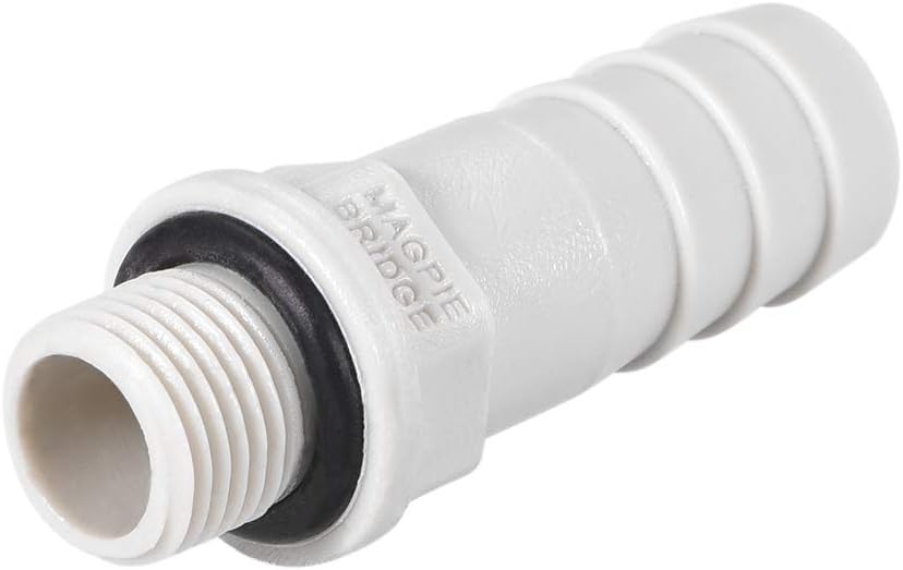 sourcing map PVC Barb Hose Fitting Connector Adapter 10mm or 25/64" Barbed x 1/8NPT Male Pipe 5pcs, Grey, 25/64" x 1/8NPT - Image 4