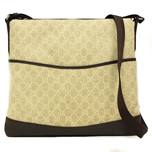 Gucci Beige Tan Denim GG Logo Crossbody Messenger Bag 374411