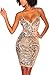 M.Brock Womens Sequin Glitter V Neck Sleeveless Bodycon Mini Dress Party Club Dress